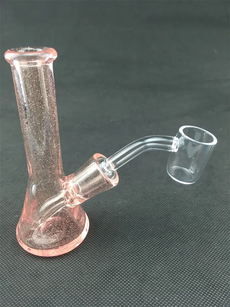 GGFUS Imports CFL Reaction Glass Material Mini Rigglas Bongs 14mm Presentkvarts Banger Smoking Glass Pipes Färgglada