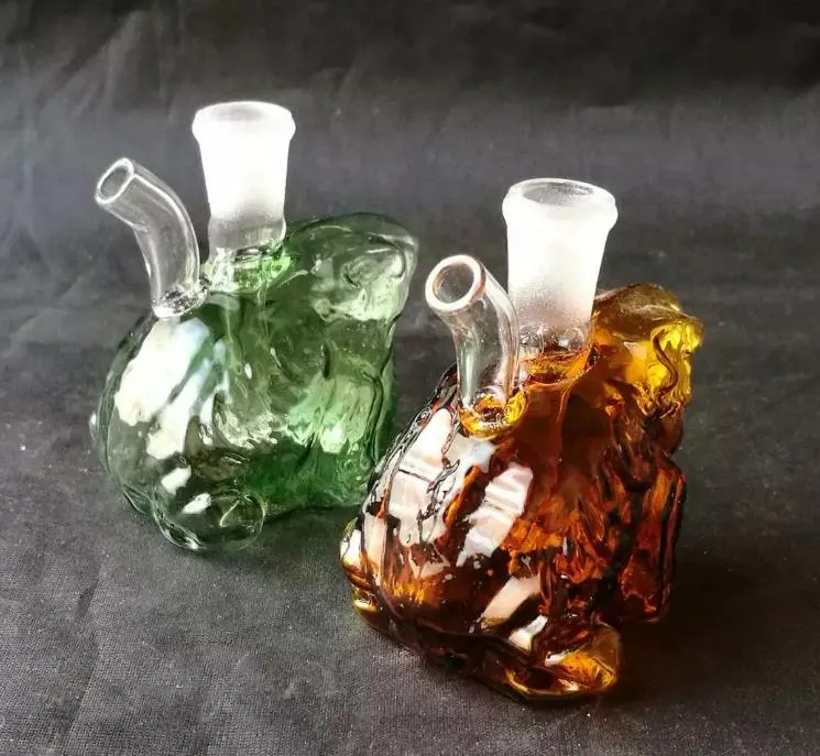 Färg padda djurform glas hookah, färg slumpmässig leverans, grossist glas hookah tillbehör, glas bongs tillbehör