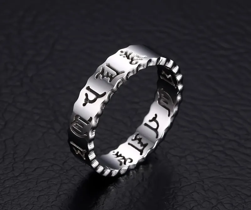 316L roestvrij staal IP vergulde hoge gepolijste vrouwen ring mode-sieraden ringen geloof accessoires zilver rose goud maat 6-10