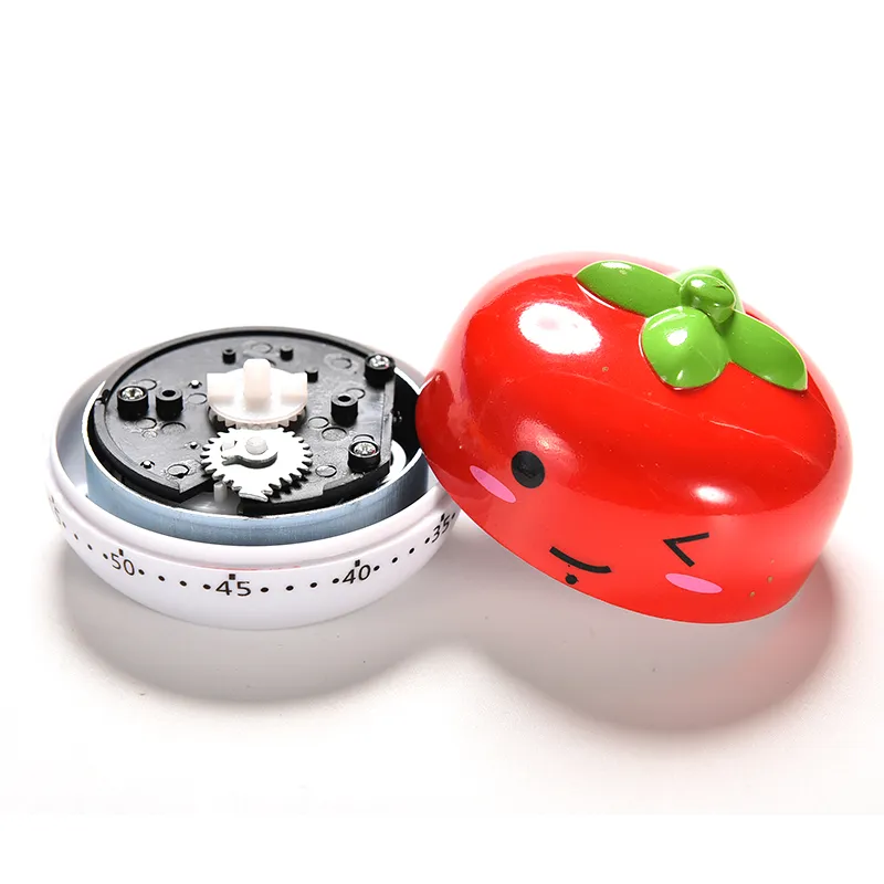 Whole Cartoon Creative Carrot Tomato Kitchen Mechanical Alarm Clock 360 Degree Set Time Reminders Countdown Cooking Tool4994494