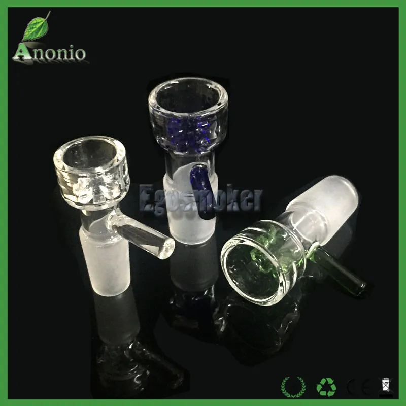 Großhandel Glasschalen mit blau, grün, schwarz, klar, Schneeflocken-Filterschale für Glasbongs, 10 mm, 14 mm, 18 mm, passend für Bohrinseln, Glasbongs