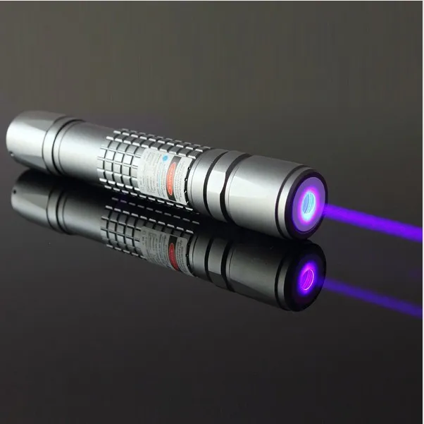 Ny hög effekt 1000m 405nm kraftfulla lila-blå violett laserpekare SOS Lazer ficklampa Jaktundervisning, Gratis frakt