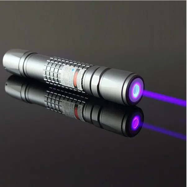 NEW high power 1000m 405nm Powerful purple-blue violet laser pointers SOS Lazer Flashlight hunting teaching,