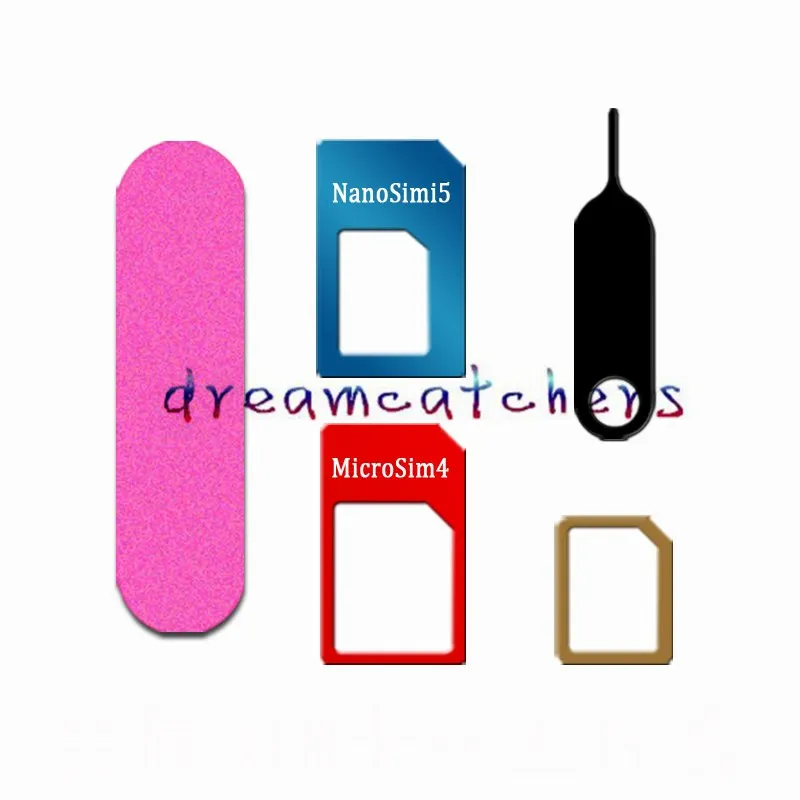 5-in-1 SIM Card Adapter Kit - Nano, Micro, Standard Adapters with Eject ...