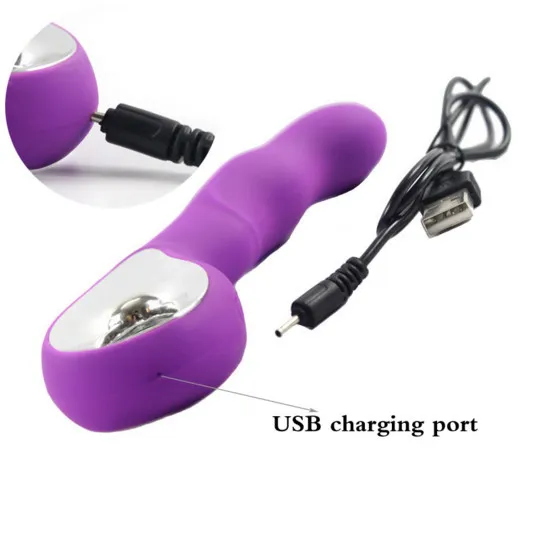 Bayanlara seks oyuncak silikon G-spot vibratör, USB Şarj Edilebilir değnek masaj 10 hız erotik Vibratör mermi, yetişkin seks ürün