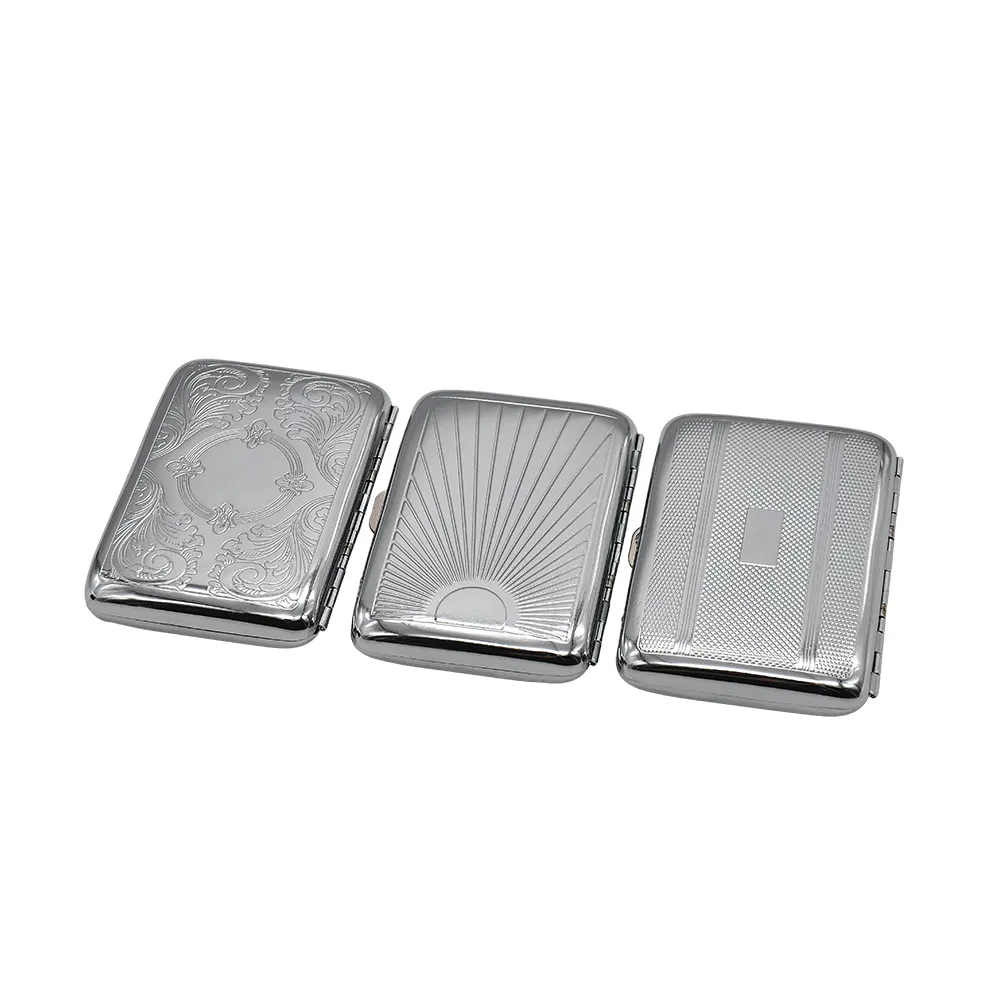 High Quality Stainless Steel Double Sided Cigarette Case Box for Men Smoking Box We Can Put Your Logo On it