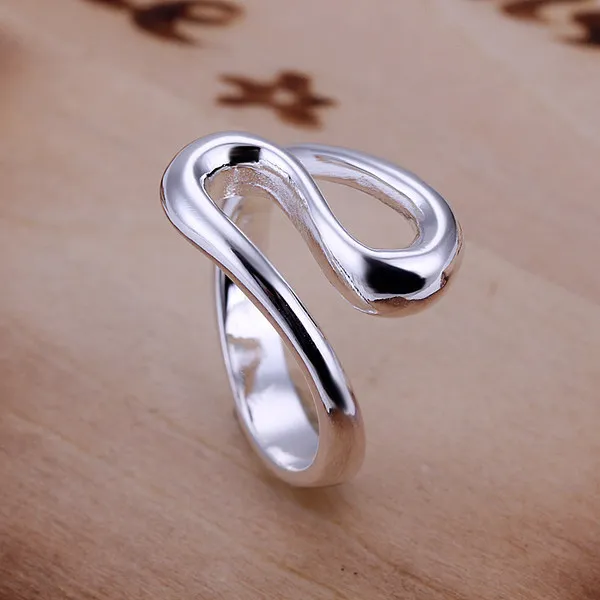 Nieuwe collectie S vrouwen sterling verzilverde sieraden ring DMSR113 populaire 925 zilveren plaat vinger ringen Band Rings2531