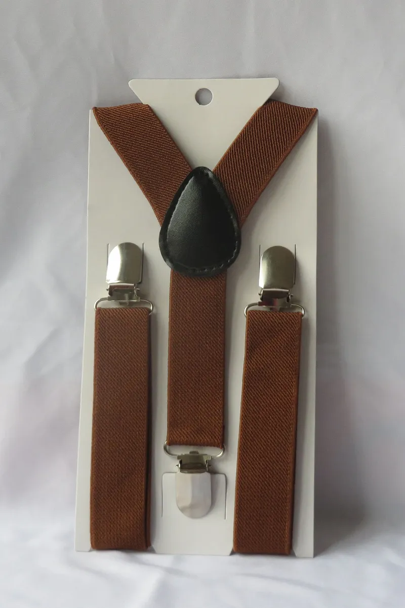 29 färger barn suspender clip-on y-back boys tjejer barn justerbara solida suspenders baby elastiska hängslen barn suspenders 2.5 * 65cm