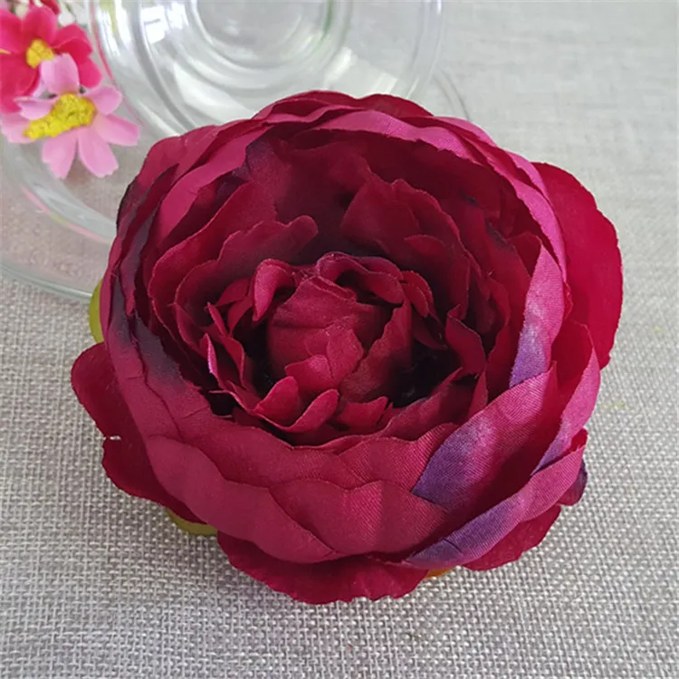 10cm Artificial Flowers For Wedding Decorations Silk Peony Flower Heads Party Decoration Flower Wall Wedding Backdrop White Peony