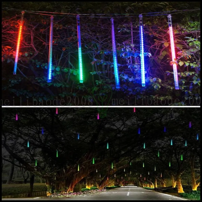 20/30/50cm Meteor Shower Falling Rain Snow Drop Icicle Christmas String Lights LLWA225