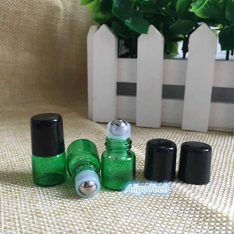 2019 Bottiglie di vetro piccole colorate da 1 ml Bottiglie di profumo roll-on in vetro mini tubo Bottiglie di profumo roll-on profumate portatili ricaricabili Roll On Bottle