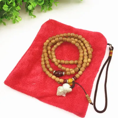 Professionelle einfarbige Reißverschluss-Handtuchtasche, Schmuck-Aufbewahrungstasche mit Handgelenk-Seil-Geldbörse, Herren-Buddha-Perlen-Armband-Halsketten-Verpackungsbeutel