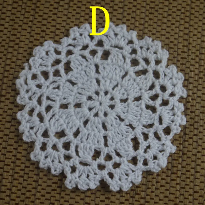화이트 Crocheted Doilies 웨딩 크로 셰 뜨개질 아플리케 장식에 대 한 플레이스 매트 8-13 cm 식탁보 매트 빈티지 코스터 패드 디스크 컵 매트 aa5h01