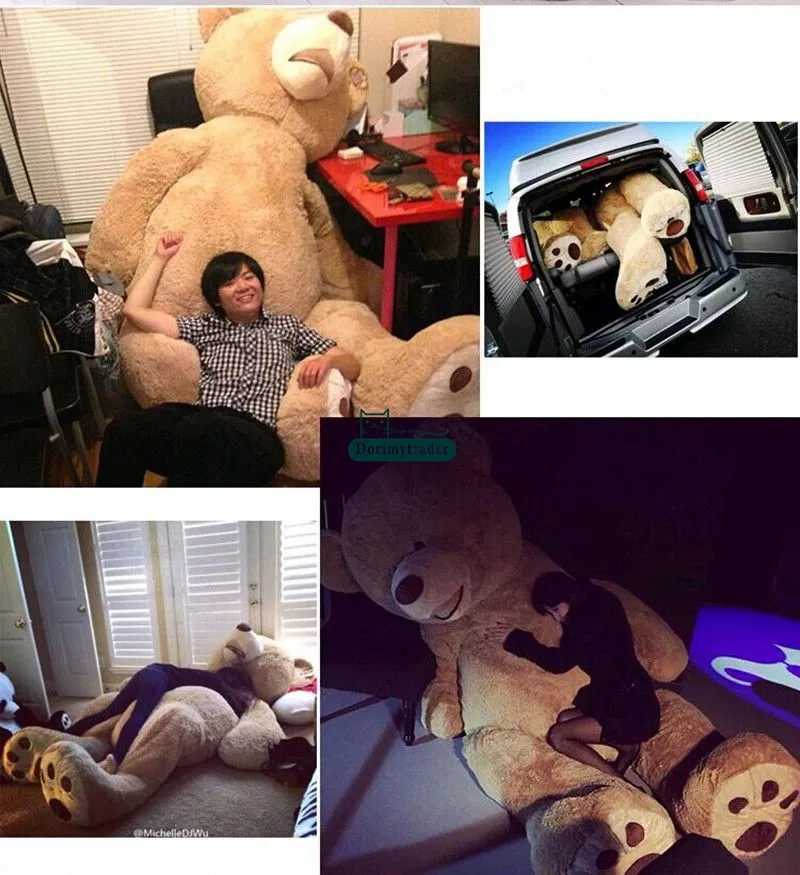 Dorimytrader Jumbo Sorrindo Urso Brinquedo Grande Stuffed Ursos De Pelúcia Macia Boneca Grande Presente Do Amante Do Bebê Decoração DY61019