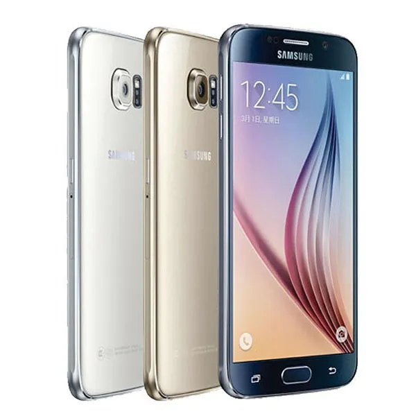 Autentisk Renoverad Samsung Galaxy S6 G920F Octa Core 3GB RAM 32GB ROM 16MP 4G LTE Olåst mobiltelefon förseglad låda