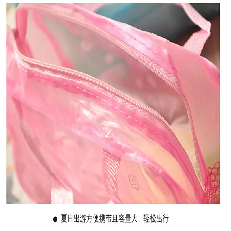 travel giftPVC Transpant waterproof cosmetic bag wash bath bags poch makeup storage organizer pocket gift for women girls cheap price