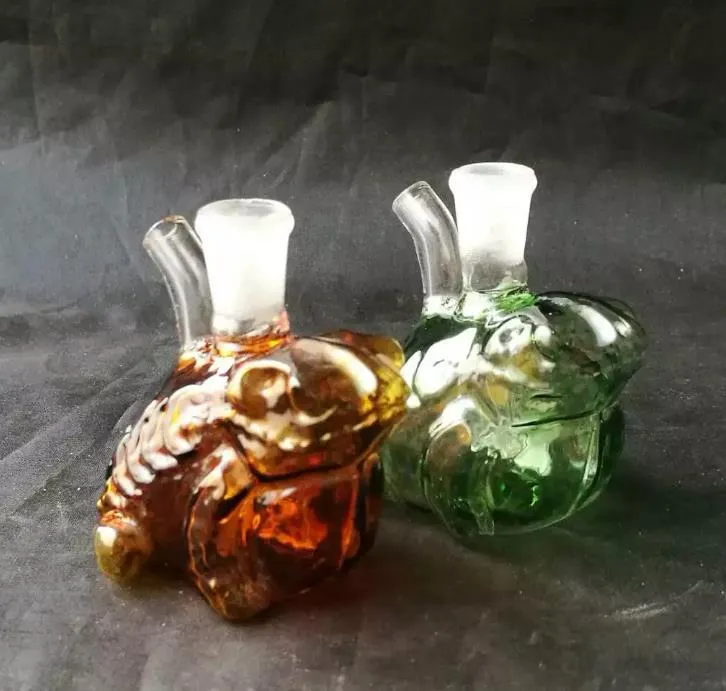 Färg padda djurform glas hookah, färg slumpmässig leverans, grossist glas hookah tillbehör, glas bongs tillbehör