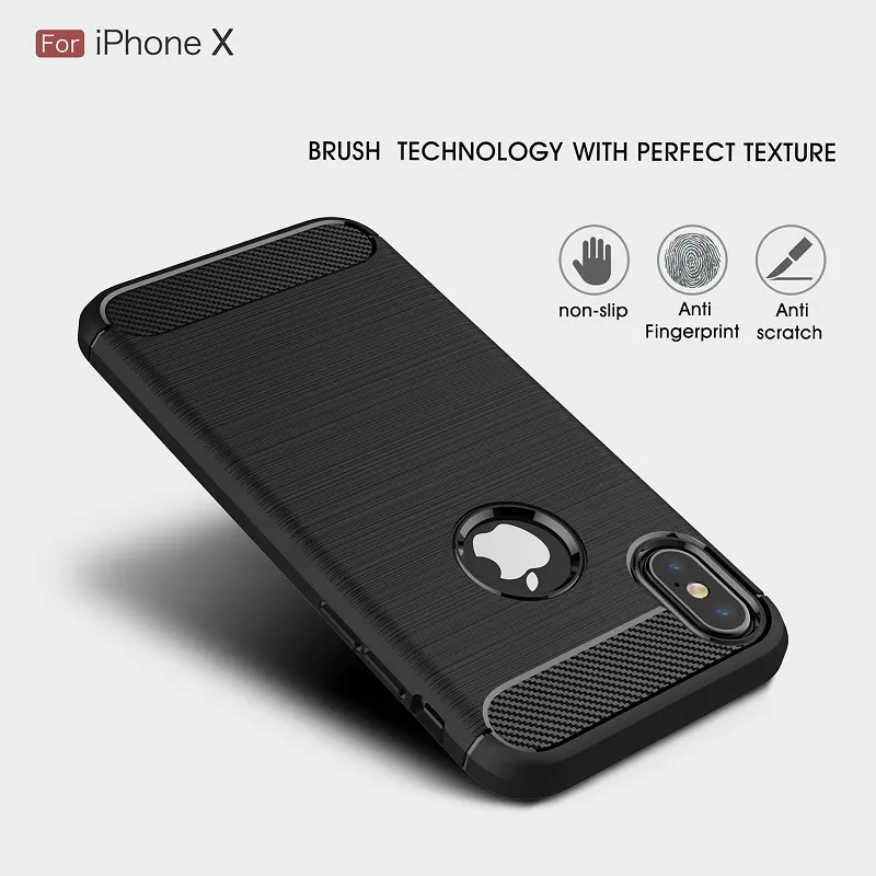 Free DHL Carbon Fiber Cases For iphoneX iphone8 heavy duty shockproof armor cover for iphone7 7Plus 6SPlus 5S 2017 hot sale