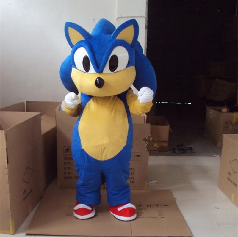 Nieuwe stijl Sonic-mascottekostuum van het Hedgehog-kostuum Volwassen grootte Sonic-cartoonkostuum met drie kleuren Fabriek direct salre290k