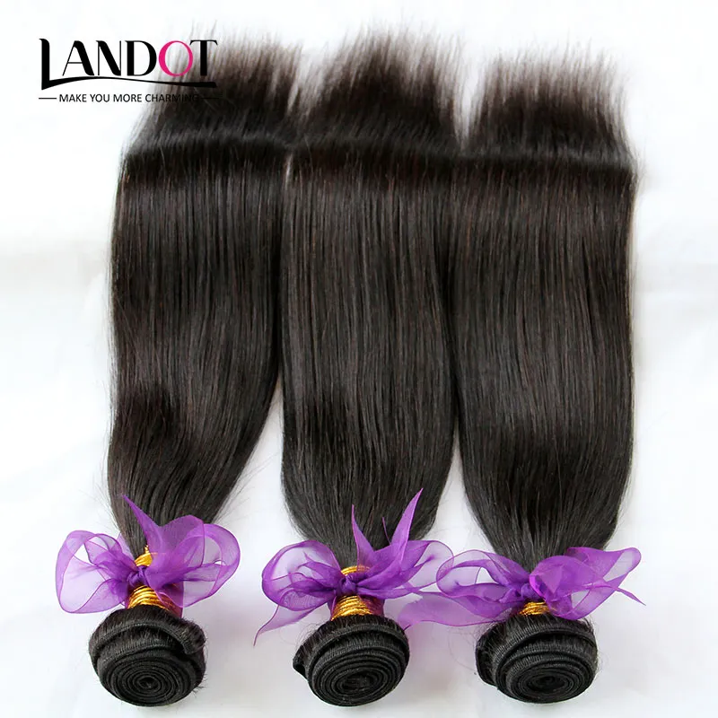 Virgin Brazilian Hair Straight 100% Human Hair Weaves Extensions Cheap Peruvian Malaysian Indian Cambodian Mongolian Remy Hair 3/4/5 Bundles