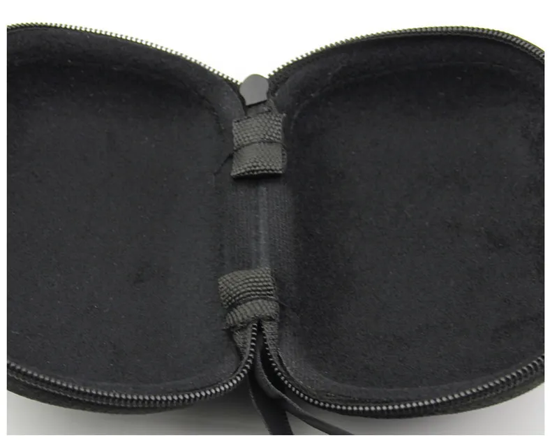 New Black Folding Reading Glasses Hard Sunglasses Case Portable Lanyard Zipper Glasses Boxes Storage Box