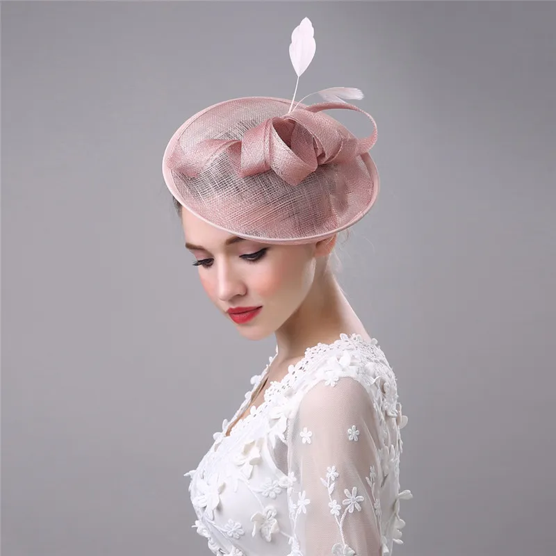 Fascinator Wedding hairpin Flower Feather Bow Hair Accessories Bridal Head Hats For Wedding Party Christmas Veils Hairbands Vintage