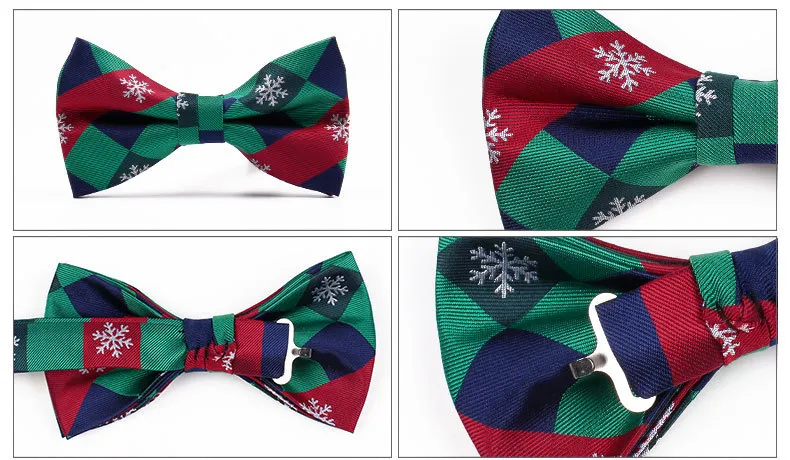 Christmas bowtie 7*12cm bowknot X-mas bow tie Men's Polyester Tie accessories for Christmas gift