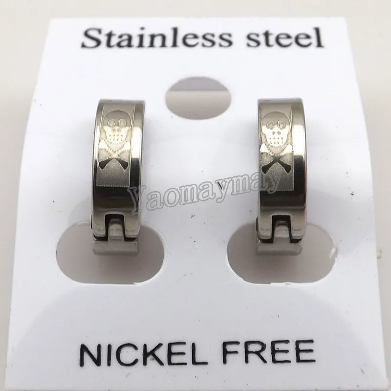 Mix Nickel Free Stainless Steel Men's Ear Clips, Cool Men's Jewelry Wholesale 