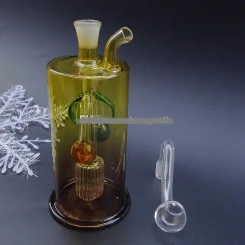 Wasserpfeifen Glaspfeifen Glas-Bubbler Bohrinsel Glasbongs Kirsche J46-10mm