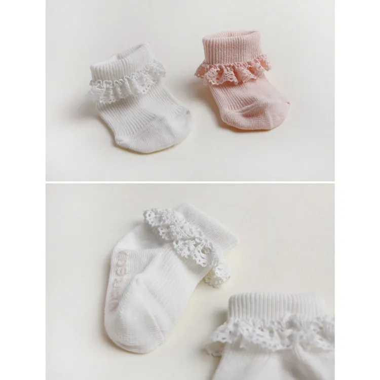 Cute Korea Style children socks baby girls cotton lace socks Hollow Socks kids antiskid sock leg children Stockings Kid Gift 20PAIRS LOT