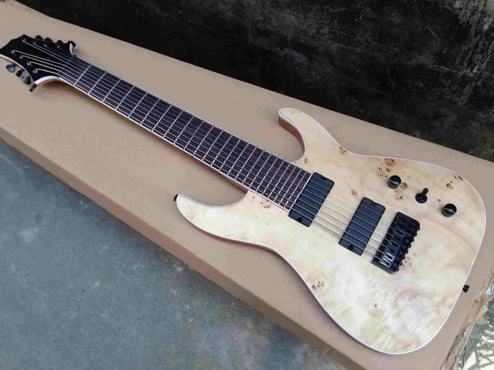 2016 kaliteli maun masif ahşap 8 dize elektro gitar