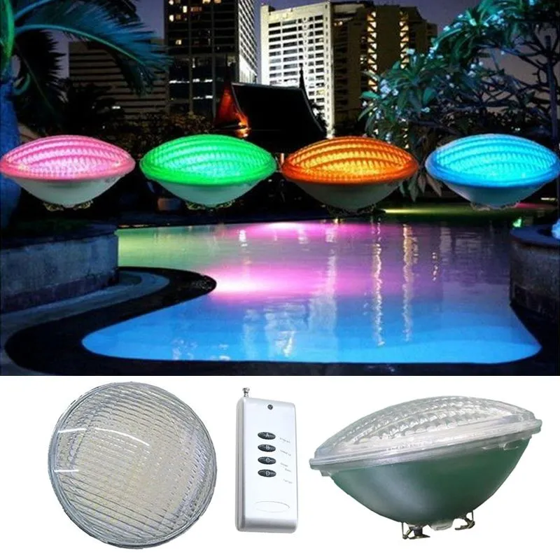 LED PAR56プールライト54W 12V RGB IP68 18LLED LEDプールライト屋外照明水中ポンドライトLED Piscina CE ROHS