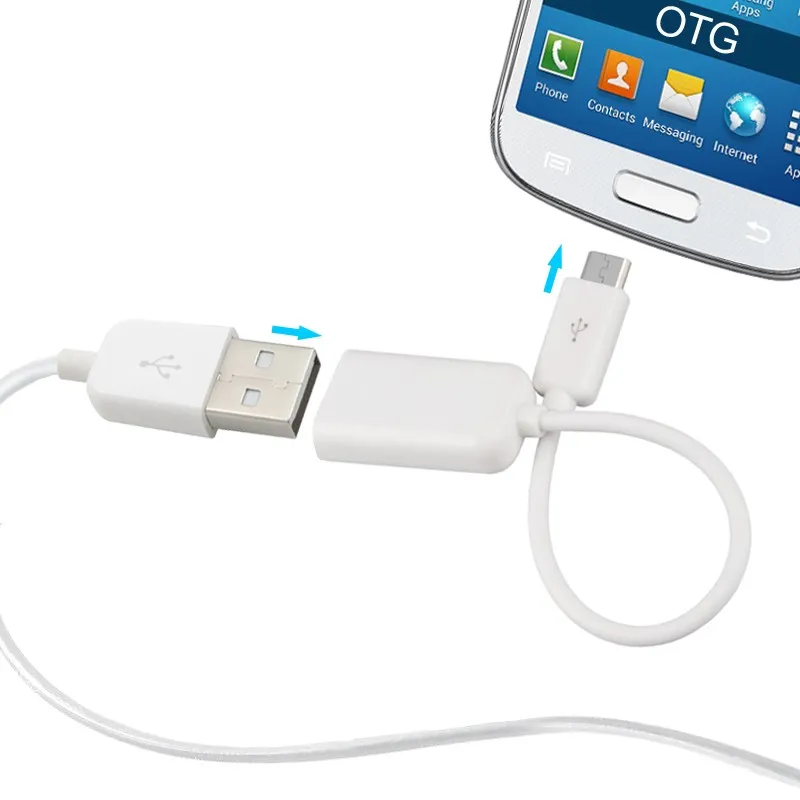 500PCS Оптовая Micro USB OTG кабель передачи данных Micro USB Мужской Женский к USB-адаптер для Samsung HTC телефонов Android Tablet