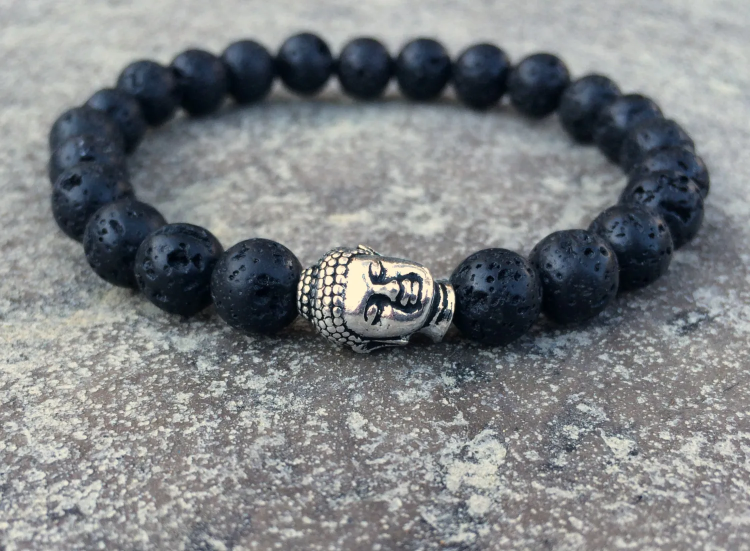 SN1051 Nieuwe sieraden Mens Vulkanische Lava Bracelet Yoga Boeddha Meditatie Sieraden Beste cadeau voor hem