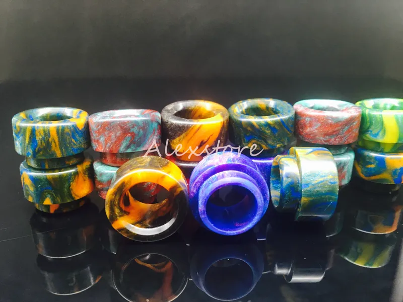 4 Styles TFV8 Coilart Mage RTA Mini Buddha Roughneck Epoxy Resin Drip Tip Colorful Wide Bore Drip Tips 510 Mouthpiece for Atomizer Tank