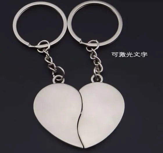 Porte-clés amoureux Porte-clés couple en forme de coeur en métal Couples deux en un porte-clés coeur Cadeau de Saint Valentin Merveilleuse bénédiction de l'amour