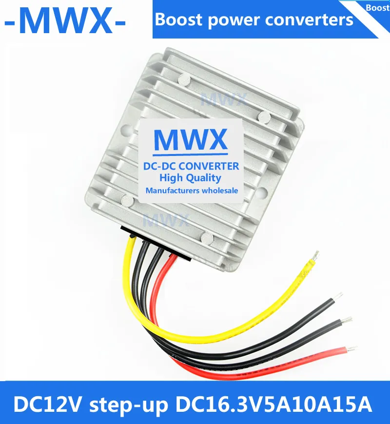 12V to 16.3V,DC/DC boost converter,12V step-up 16.3V module,waterproof Car Power Converter,12v turn to 16.3V,Manufacturers wholesale