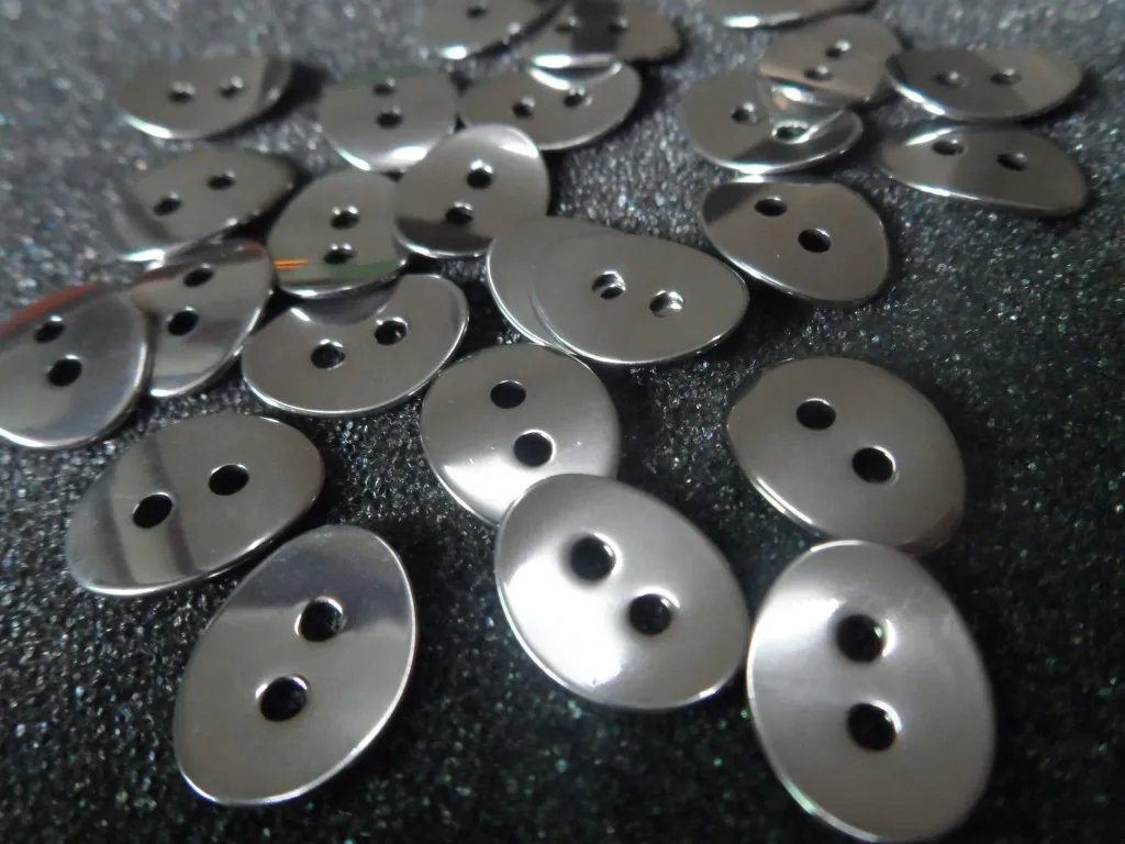 New wholesale Silver 2 holes Sheet Oval charms connector stainless steel Fashion Spacers Jewelry Finding & Components On sale