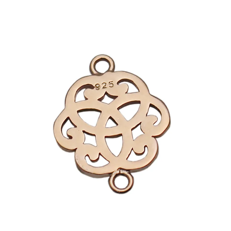 Beadsnice Sterling Silver Filigree Connector Pendant Link Jewelry Findings Cloud Shape Filigree Component for Necklace Making ID 34874