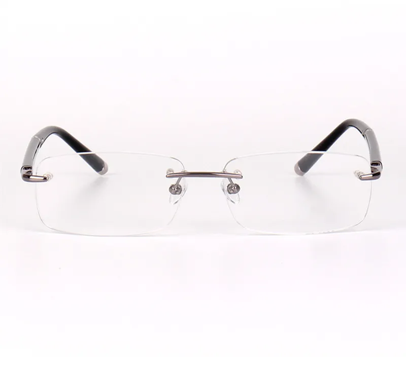 Klassisk MB374 Business Rimless Men Square Glasögon Ram 57-16-140 För Prescription Eyewear Full-Set Case OME Factory Outlet