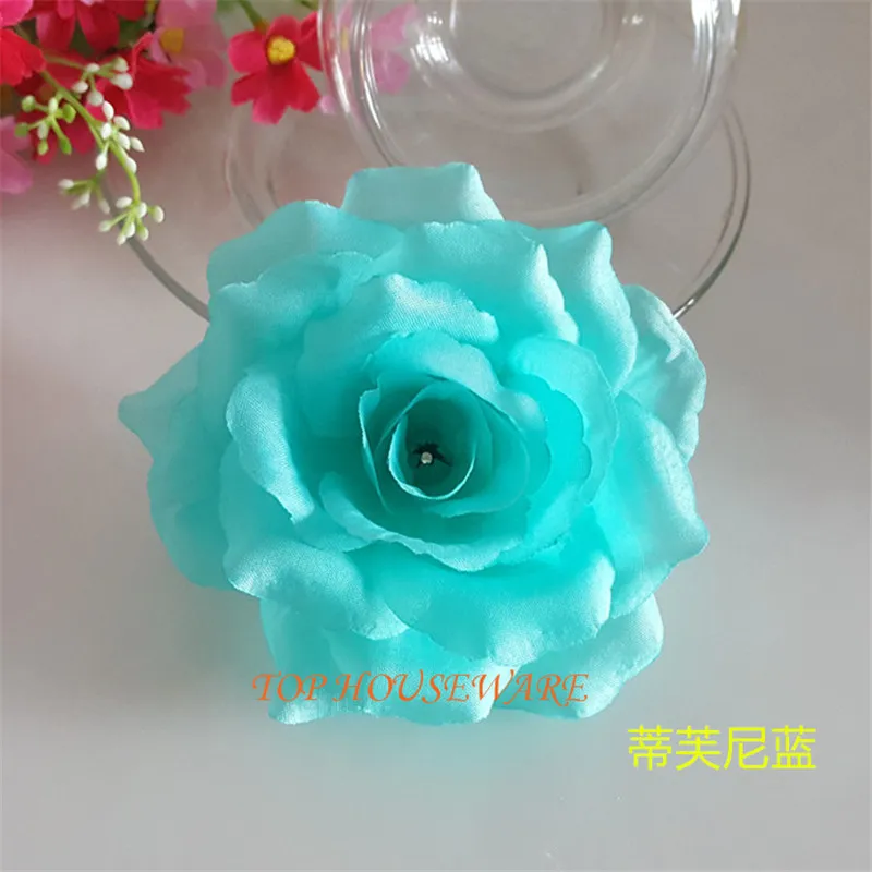 10cm Artificial Fabric Silk Rose Flower Head DIY Decor Vine Wedding Arch Wall Flower Accessory