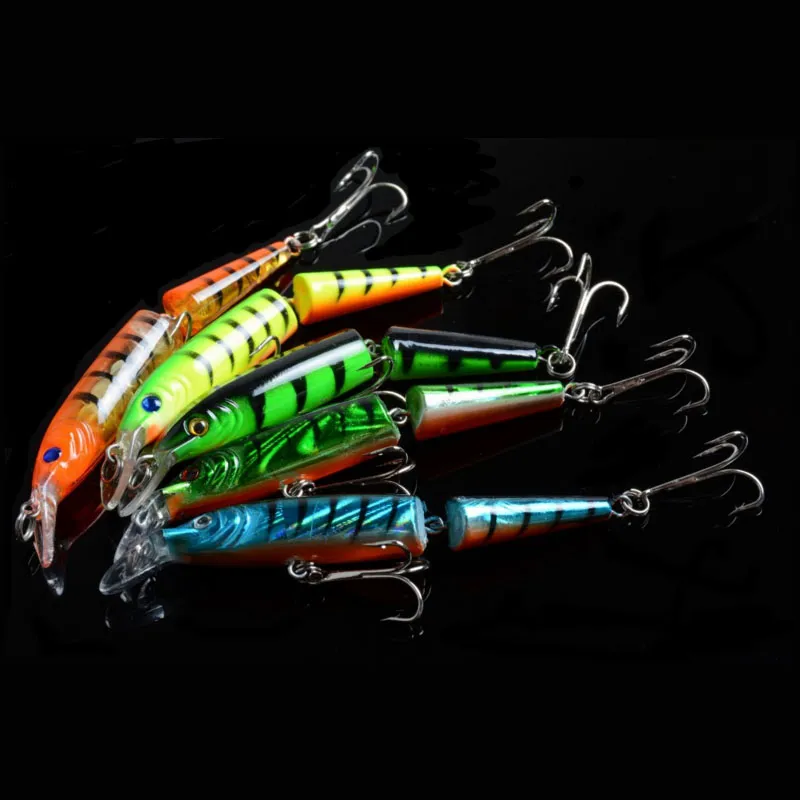 Nieuwe Crankbait Crankbait Vissersas lokken Minnow Hooks 3D Eye Fish Lures OPP TAG PACKING 9.6G