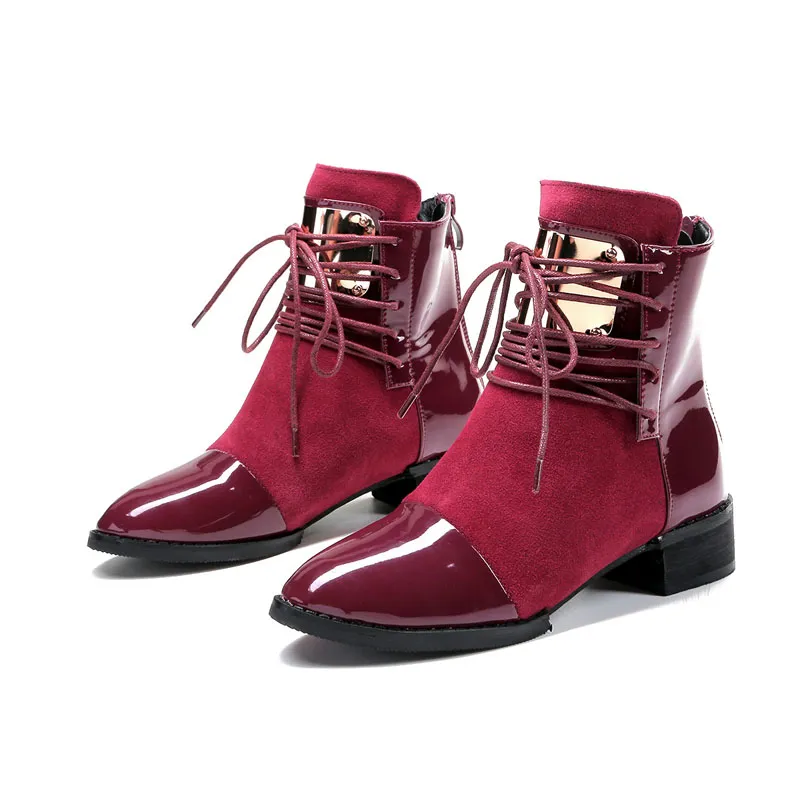 Boots women genuine leather shoes for winter boots shoes woman casual spring genuine leather botas mujer female ankle boots .XZ-029