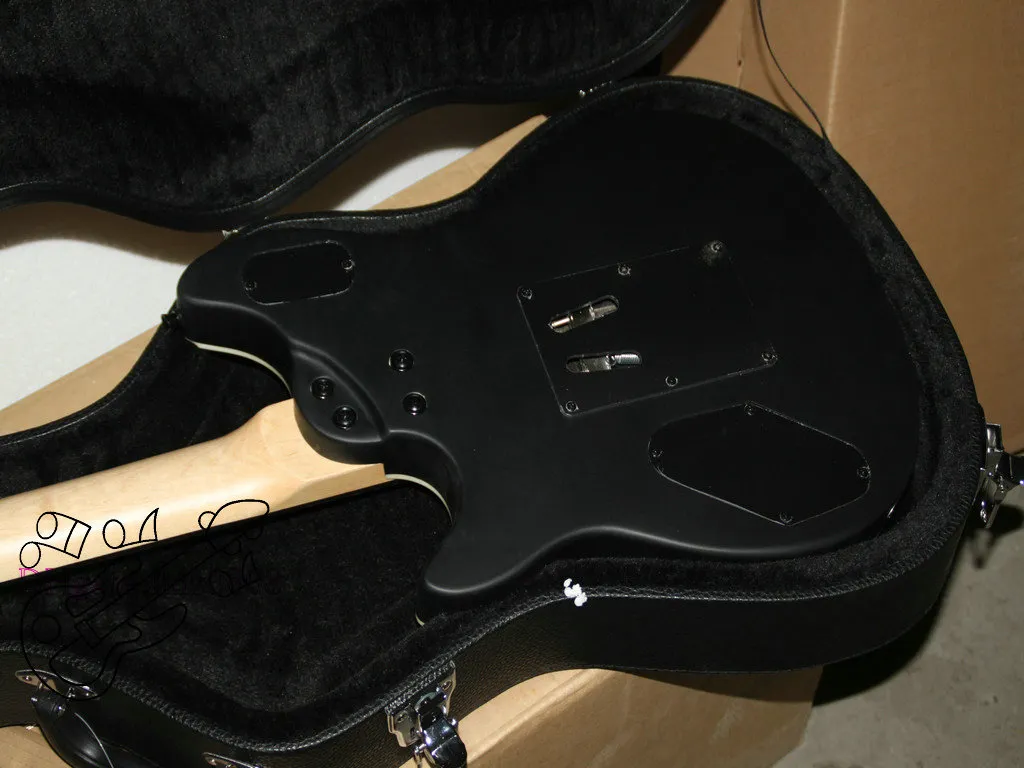 Siyah Abanoz klavye Elektrik Gitar Hardcase Yüksek Kalite Müzik aletleri ile SıCAK A1288