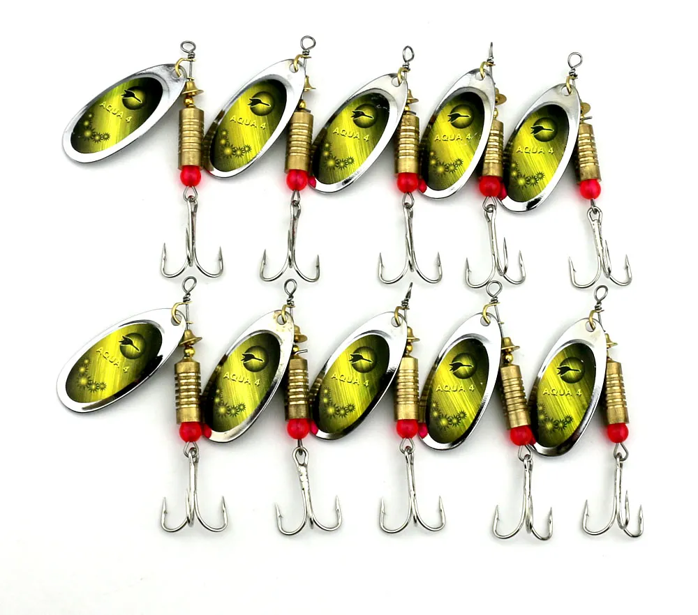 120 PZ all'ingrosso 7 cm 8.8 g spinner esche esche da pesca cucchiai d'acqua dolce basso fondale Bass Walleye Crappie Minnow esche dure