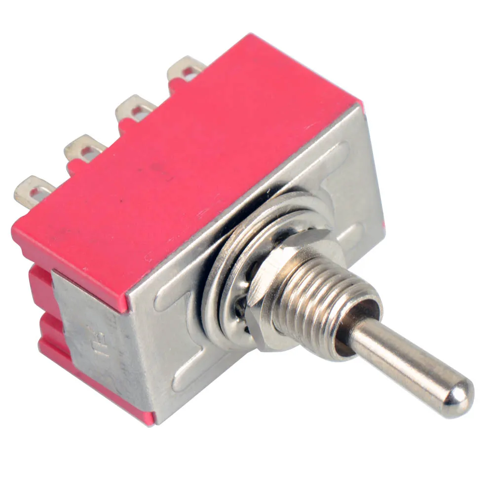 12-pins mini-tuimelschakelaar 4PDT 2 POSITIE AAN-ON 2A250V / 5A125VAC MTS-402 B00021 BARD