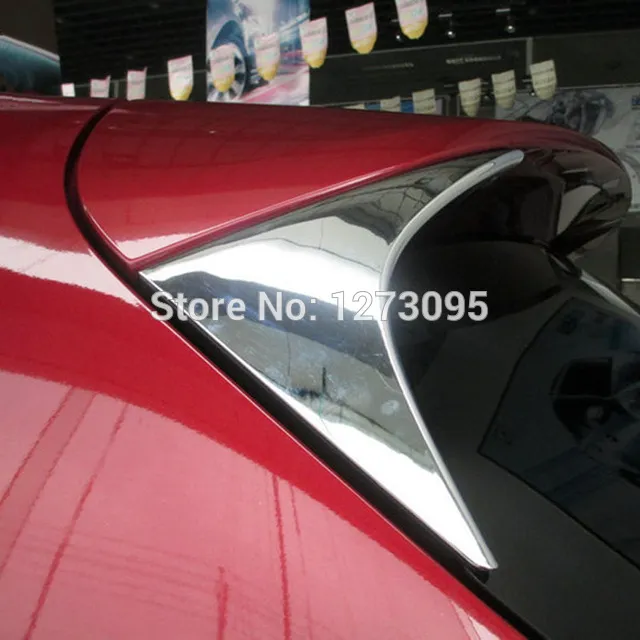 Para 2013 2014 2015 Mazda CX-5 CX5 tampa da janela CX 5 ABS Chrome Spoiler traseiro do lado da cauda Triângulo guarnição Car Styling Acessórios 2pcs