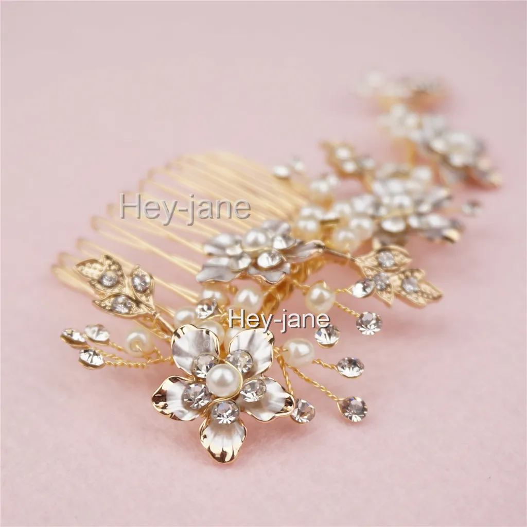 2020 Sell High Quality Wedding Crystal Flexible Hair Accessory Floral Sydney Bridal Comb2959345