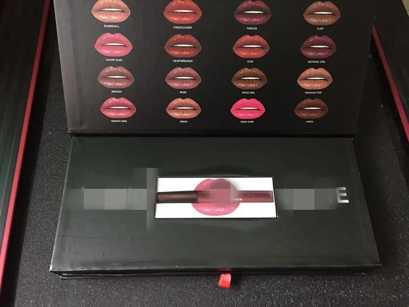 Em Sotck Beleza maquiagem líquido Matte Lipgloss cosméticos Longa Duração impermeável líquido Batons 16 cores Set