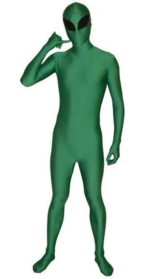 costumi di Halloween Verde Alien costume cosplay adulti per gli uomini adulti di lycra di zentai tuta completa plus formato personalizzato
